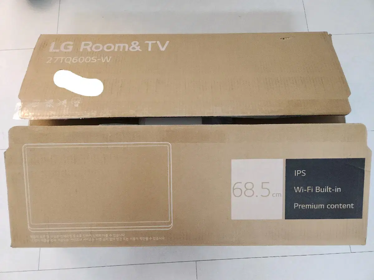 (미사용 단순개봉)LG 룸앤티비 2세대 27TQ600S-W 68.5cm